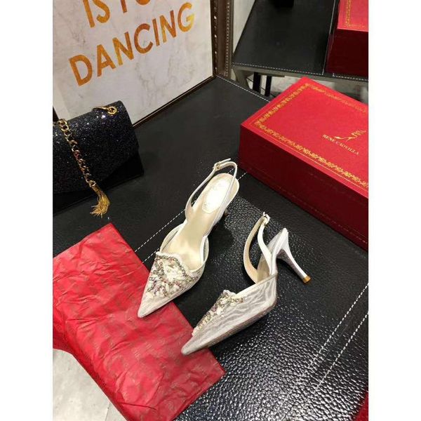 official quality rene caovilla rc sandals pointed toe studs rivets rhinestone crystal mesh 75mm heel sandals bling bling shoes251u, Black
official quality rene caovilla rc sandals pointed toe studs rivets rhinestone crystal mesh 75mm heel sandals bling bling shoes251u, Black