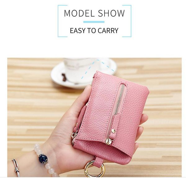 cl8623 women mini money clips genuine leather portable ladies multifunctional key case small coin purse wallet, Black
cl8623 women mini money clips genuine leather portable ladies multifunctional key case small coin purse wallet, Black