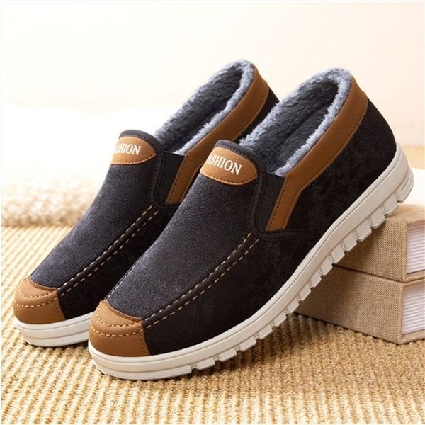 men cloth shoes winter warm comfortable cotton shoes plush sneakers slip on flats footwear male middleaged loafers 210315, Black;brown
men cloth shoes winter warm comfortable cotton shoes plush sneakers slip on flats footwear male middleaged loafers 210315, Black;brown