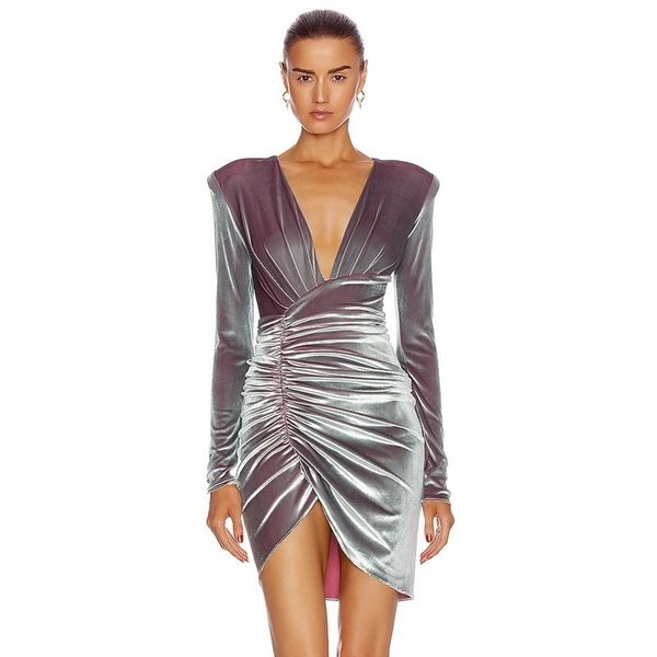 spring winter grey long sleeve bodycon dress v neck woman dress celebrity club evening party drapped vestido mini 210414, Black;gray
spring winter grey long sleeve bodycon dress v neck woman dress celebrity club evening party drapped vestido mini 210414, Black;gray