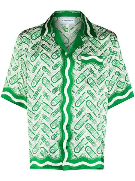 original new product casablanca 22ss shade pineapple bullet screen black and white gradient hawaiian short sleeve shirt, White;black
original new product casablanca 22ss shade pineapple bullet screen black and white gradient hawaiian short sleeve shirt, White;black