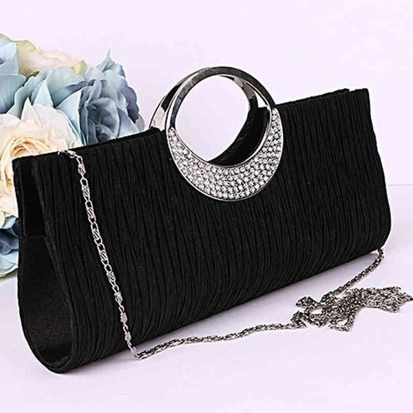 evening bags shoulder wedding handbag designer luxury rhinestone satin pleated crossbody for women party buckles ladies 220331
evening bags shoulder wedding handbag designer luxury rhinestone satin pleated crossbody for women party buckles ladies 220331