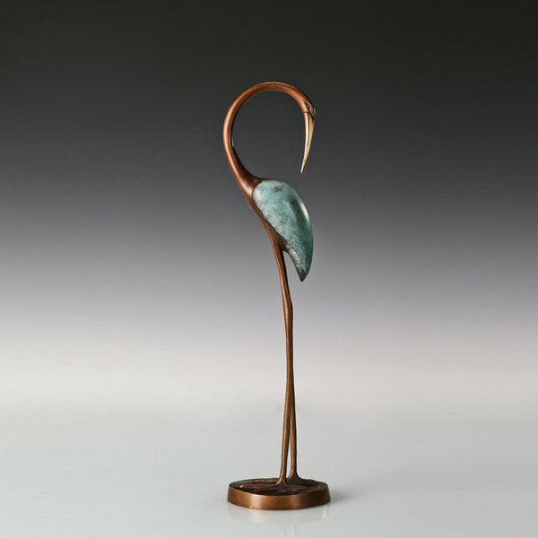 bronze animal sculpture red-crowned crane statue lucky art classy indoor office decor gift, Silver
bronze animal sculpture red-crowned crane statue lucky art classy indoor office decor gift, Silver