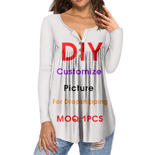 noisydesigns custom spring/autumn long sleeve t shirt for women 3d printing ladies good quality drop 220627, White
noisydesigns custom spring/autumn long sleeve t shirt for women 3d printing ladies good quality drop 220627, White