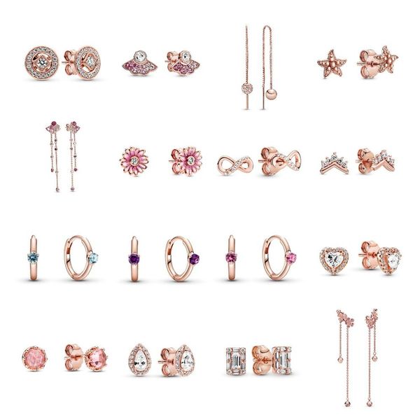 rose gold pave heart hoop stud earrings fit original pandora with crystal for jewelry women's3185, Golden;silver
rose gold pave heart hoop stud earrings fit original pandora with crystal for jewelry women's3185, Golden;silver