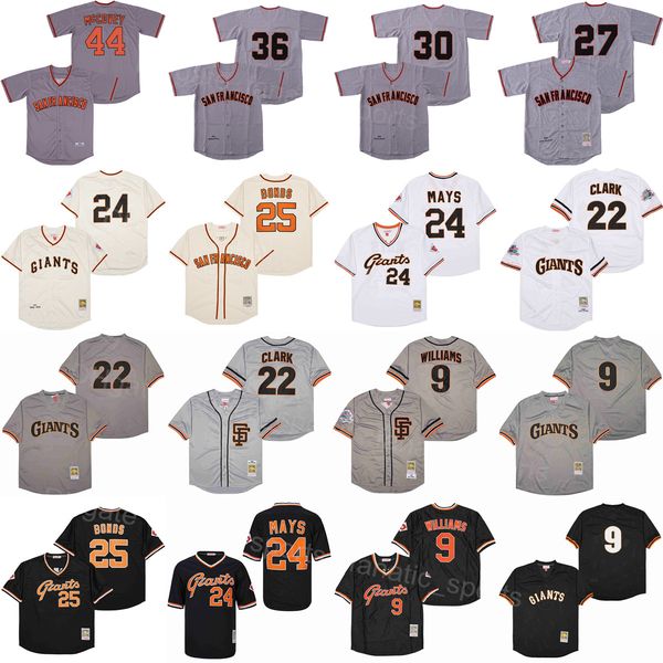 1973 1989 vintage baseball 25 barry bonds jersey 27 juan marichal 30 orlando cepeda 36 gaylord perry 44 willie mccovey 9 garrett williams 22, Blue;black
1973 1989 vintage baseball 25 barry bonds jersey 27 juan marichal 30 orlando cepeda 36 gaylord perry 44 willie mccovey 9 garrett williams 22, Blue;black