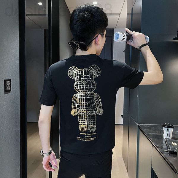 men's t-shirts designer little bear t-shirt men's short sleeve summer korean fashion slim fit versatile printed t-shirt net red ca, White;black
men's t-shirts designer little bear t-shirt men's short sleeve summer korean fashion slim fit versatile printed t-shirt net red ca, White;black