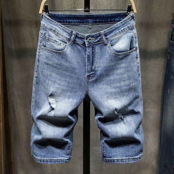 men's shorts 2022 summer men's thin blue short jeans fashion casual ripped straight cotton denim male brand clothes, White;black
men's shorts 2022 summer men's thin blue short jeans fashion casual ripped straight cotton denim male brand clothes, White;black
