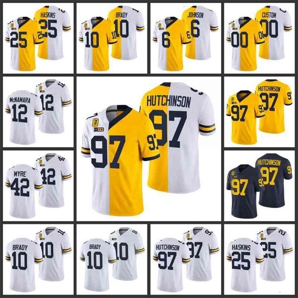 n3740 aidan hutchinson michigan wolverines jersey 97 white maize tm 42 patch split limited edition j.j. mccarthy tom brady josh ross college, Black
n3740 aidan hutchinson michigan wolverines jersey 97 white maize tm 42 patch split limited edition j.j. mccarthy tom brady josh ross college, Black