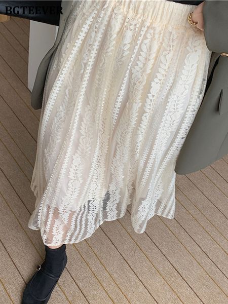chic loose women lace skirts 2022 spring summer loose elastic waist floral female a-line skirts, Black
chic loose women lace skirts 2022 spring summer loose elastic waist floral female a-line skirts, Black