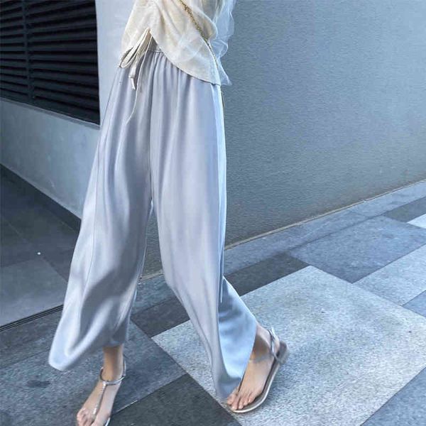 women's pants & capris 2022 summer cloud walking satin floating pants hanging feeling loose and versatile women's straight tube wi, Black;white
women's pants & capris 2022 summer cloud walking satin floating pants hanging feeling loose and versatile women's straight tube wi, Black;white
