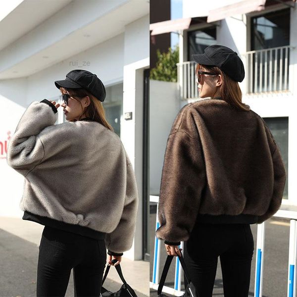 & women's fur faux 2021 autumn and winter mink coat young korean fashion, Black
& women's fur faux 2021 autumn and winter mink coat young korean fashion, Black