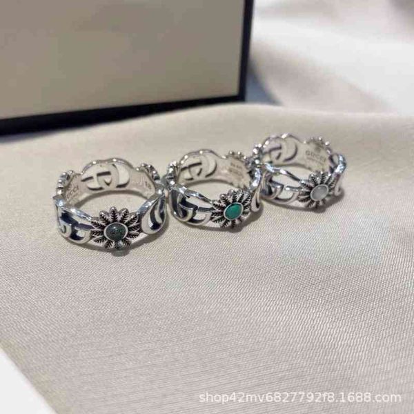 2023 designer new fashion jewelry ancient daisy turquoise stone carving, old couple pair ring, flower trend ring, Silver
2023 designer new fashion jewelry ancient daisy turquoise stone carving, old couple pair ring, flower trend ring, Silver