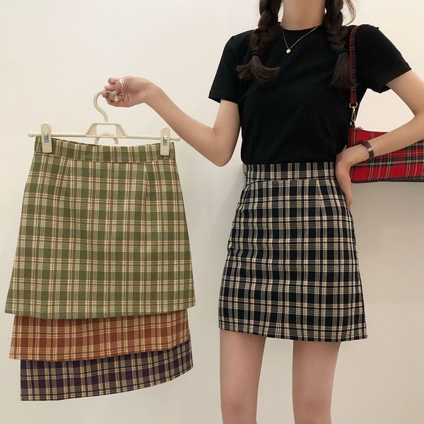 skirts vintage 4 colors plaid skirt harajuku slim black purple women's a-line high-waisted mini girls korean skirts
skirts vintage 4 colors plaid skirt harajuku slim black purple women's a-line high-waisted mini girls korean skirts