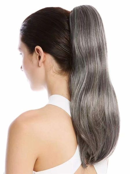 dark gray hair piece ponytail long smooth swinging grey mixed straight hairstyle natural highlights salt and pepper pony tail hairpiece soft, Black
dark gray hair piece ponytail long smooth swinging grey mixed straight hairstyle natural highlights salt and pepper pony tail hairpiece soft, Black