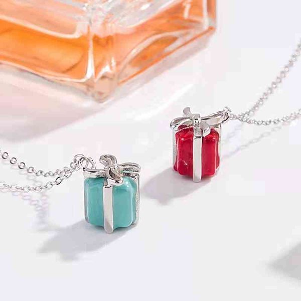 e4yo strands, strings gift box necklace women's red blue enamel glue dropping gift bag t family clavicle chain, Black
e4yo strands, strings gift box necklace women's red blue enamel glue dropping gift bag t family clavicle chain, Black
