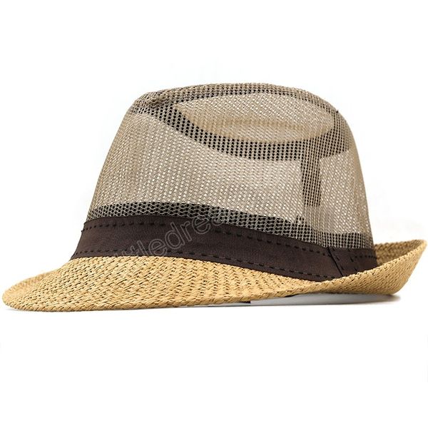 man's summer breathable fedoras sombreros millinery jazz hats panama linen mesh sun hat beach hat gorras chapeu, Blue;gray
man's summer breathable fedoras sombreros millinery jazz hats panama linen mesh sun hat beach hat gorras chapeu, Blue;gray