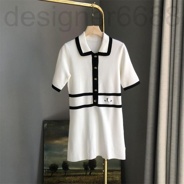 casual dresses designer nanyou jianhuo knitted dress women's spring and summer simple fashion lapel buckle short sleeve skirt kw38, Black;gray
casual dresses designer nanyou jianhuo knitted dress women's spring and summer simple fashion lapel buckle short sleeve skirt kw38, Black;gray