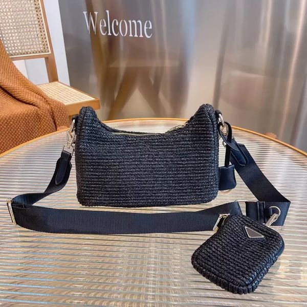 designers bags luxurys women handbag straw armpit bag fashion three in one lady wallet underarm woven pruse 5 colors 3 sizes send with box s, Black;red
designers bags luxurys women handbag straw armpit bag fashion three in one lady wallet underarm woven pruse 5 colors 3 sizes send with box s, Black;red