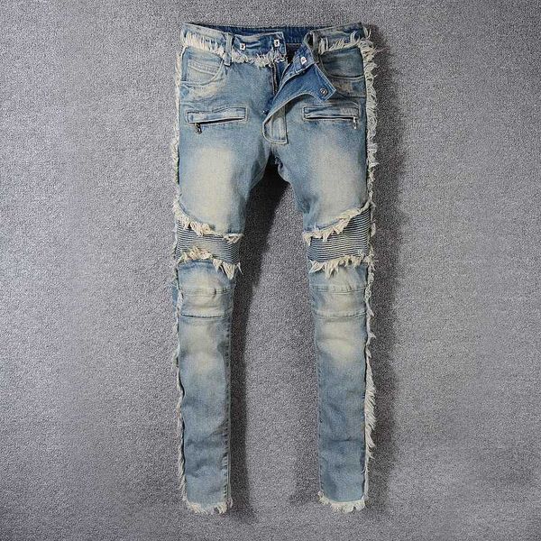 2021 mens jeans distressed motorcycle biker brand hip hop denim pants designer pants skinny slim ripped hole letter, Blue
2021 mens jeans distressed motorcycle biker brand hip hop denim pants designer pants skinny slim ripped hole letter, Blue
