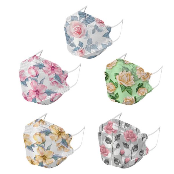 adults disposable kf94 face mask flower printed 4-layer breathable masks with elastic ear loops
adults disposable kf94 face mask flower printed 4-layer breathable masks with elastic ear loops
