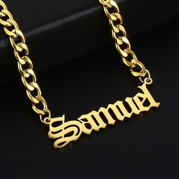 personalized custom name necklace pendant jewelry customized stainless steel 5mm cuban chain nameplate necklaces for women men 220722, Silver
personalized custom name necklace pendant jewelry customized stainless steel 5mm cuban chain nameplate necklaces for women men 220722, Silver