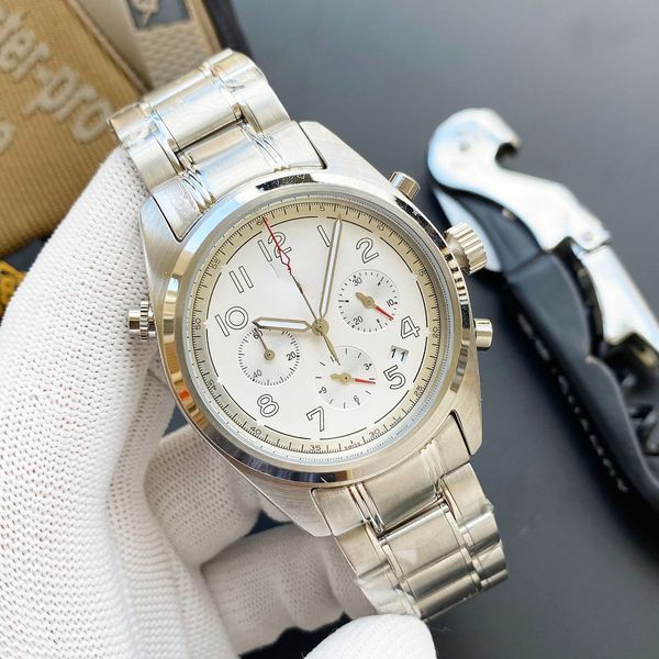 2022 fashion men's automatic six-pin quartz watch steel band ring crystal glass mirror luminous, Slivery;brown
2022 fashion men's automatic six-pin quartz watch steel band ring crystal glass mirror luminous, Slivery;brown