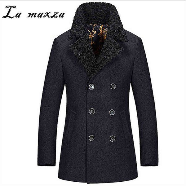 winter korean men wool coat casual fur color england style solid color blue plus size coats t220810, Black
winter korean men wool coat casual fur color england style solid color blue plus size coats t220810, Black