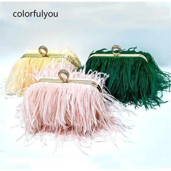 luxury ostrich feather party evening clutch bag women wedding s and handbags small shoulder chain 220608
luxury ostrich feather party evening clutch bag women wedding s and handbags small shoulder chain 220608