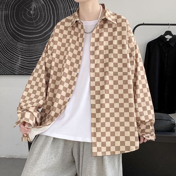 legible plaid shirts men spring autumn long sleeve shirts for man korean casual male shirt, White;black
legible plaid shirts men spring autumn long sleeve shirts for man korean casual male shirt, White;black