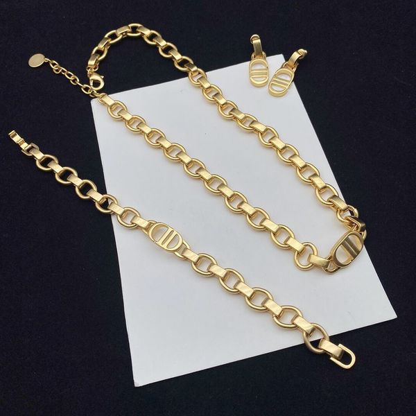 factory retail and wholesale dijia new cd letter necklace female d fashion temperament pig nose bracelet earrings set, Silver
factory retail and wholesale dijia new cd letter necklace female d fashion temperament pig nose bracelet earrings set, Silver