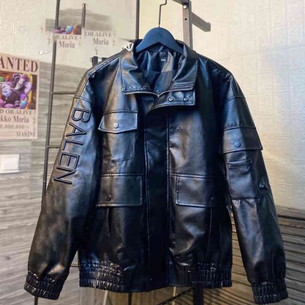 fashion baseball jacket blcg22 new couple motorcycle bright black leather jacket logo embroidery loose stand collar coat, Black;brown
fashion baseball jacket blcg22 new couple motorcycle bright black leather jacket logo embroidery loose stand collar coat, Black;brown