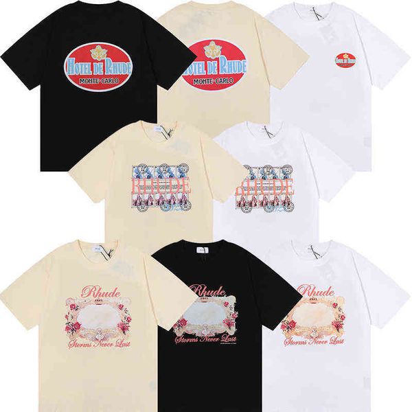 ins tide designer brand high street rhude men's t-shirts round neck tee printed men and women short-sleeved casual loose fashion t-shir, White;black
ins tide designer brand high street rhude men's t-shirts round neck tee printed men and women short-sleeved casual loose fashion t-shir, White;black