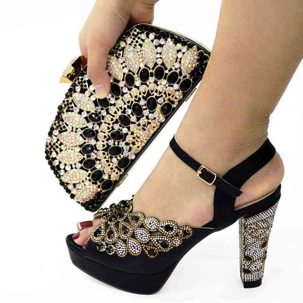dress shoes doershow nice african and bag matching set with pink selling women italian for party wedding 220516, Black
dress shoes doershow nice african and bag matching set with pink selling women italian for party wedding 220516, Black