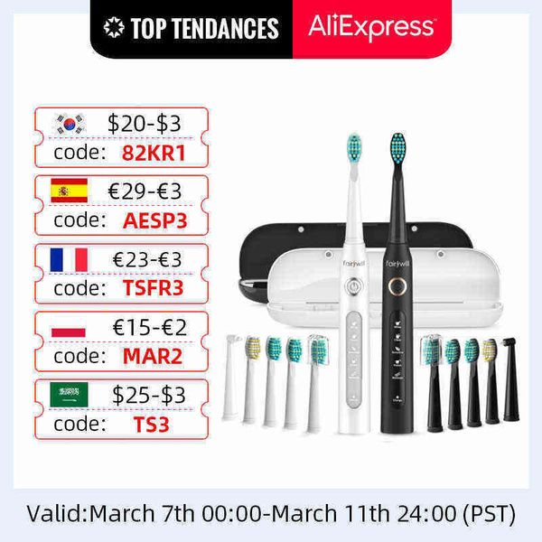 toothbrush fairywill fw 507 sonic electric toothbrush 5 modes usb charger tooth brushes replacement timer 8 brush heads 0315
toothbrush fairywill fw 507 sonic electric toothbrush 5 modes usb charger tooth brushes replacement timer 8 brush heads 0315