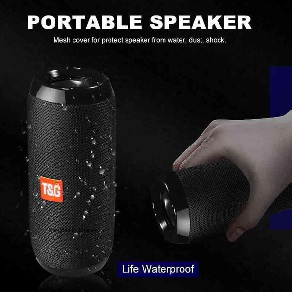 

Portable Column Waterproof Bluetooth Speaker for Computer TG117 Subwoofer Music Center Acoustic System with Fm radio TF Boom Box G220326