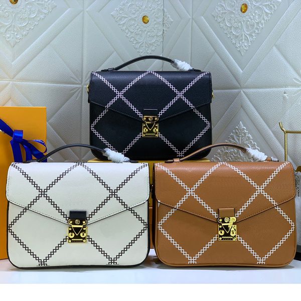 handbag medium women decorative shoulder bag luxury designer fashion chain leather water ripple tote classic women's crossbody bag