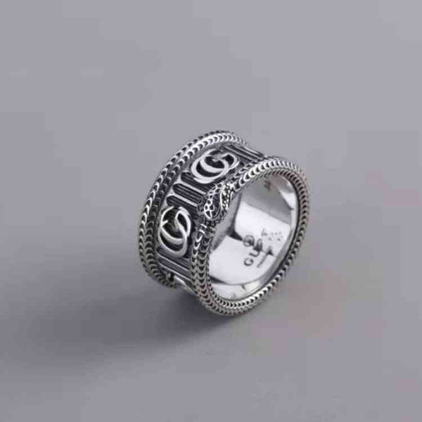 2022 factory wholesale new 1.1 high version spirit men's and women's old ring pair 2oho, Silver
2022 factory wholesale new 1.1 high version spirit men's and women's old ring pair 2oho, Silver
