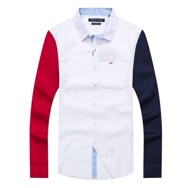 men's casual blouse cotton shirt long sleeve tee spring autumn summer handsome men patchwork 220322, White;black
men's casual blouse cotton shirt long sleeve tee spring autumn summer handsome men patchwork 220322, White;black