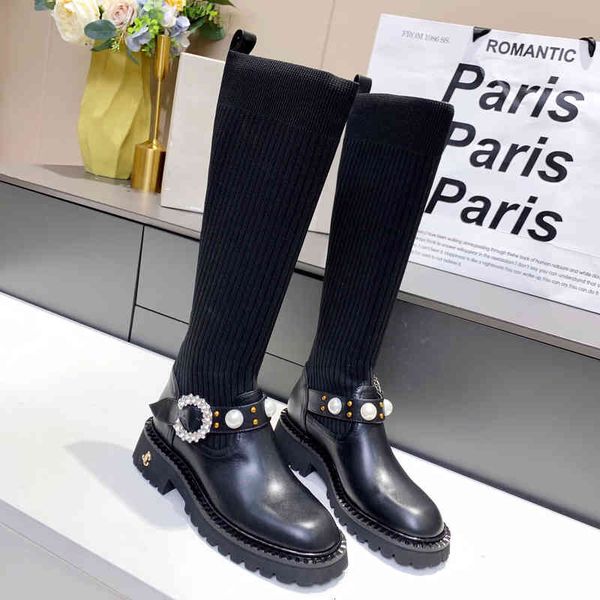 boots women's leather lift boots warm shoes metal decorative knight winter series, Black
boots women's leather lift boots warm shoes metal decorative knight winter series, Black
