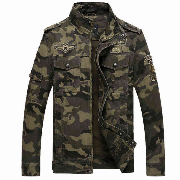 2022 camouflage pilot bomber jacket men autumn army military mens jacket coat tactical windproof male jackets outwear t220816, Black;brown
2022 camouflage pilot bomber jacket men autumn army military mens jacket coat tactical windproof male jackets outwear t220816, Black;brown