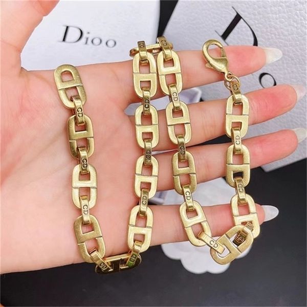 2022 20% off designer d di letter necklace hip hop women's fashion temperament pig nose chain jewelry, Silver
2022 20% off designer d di letter necklace hip hop women's fashion temperament pig nose chain jewelry, Silver