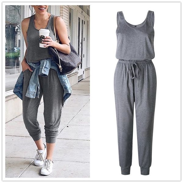 new arrival off shoulder sleeveless lace up belts jumpsuits summer women solid casual pockets long rompers women jumpsuits 201007, Black;white
new arrival off shoulder sleeveless lace up belts jumpsuits summer women solid casual pockets long rompers women jumpsuits 201007, Black;white