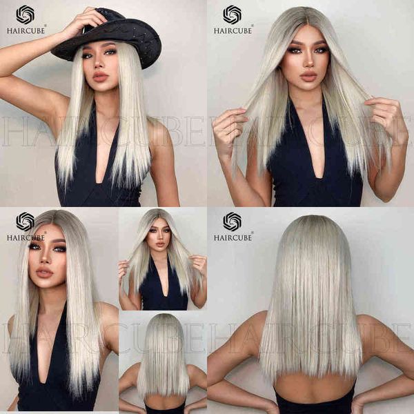 wigs women synthetic wigs style front lace women's white gold medium length straight hair natural elegance daily use wigs 220601, Black
wigs women synthetic wigs style front lace women's white gold medium length straight hair natural elegance daily use wigs 220601, Black