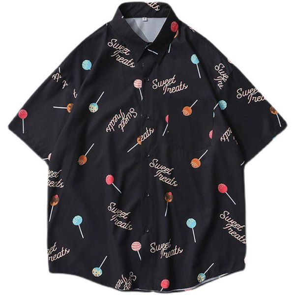 men's casual shirts men women shirt short kawaii lollipop printing sleeve fitted anime manga clothes japanese style, White;black
men's casual shirts men women shirt short kawaii lollipop printing sleeve fitted anime manga clothes japanese style, White;black