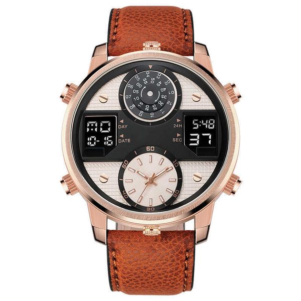mens watch multifunction quartz digital display date waterproof stainless steel watch montre de luxe multicolor, Slivery;brown
mens watch multifunction quartz digital display date waterproof stainless steel watch montre de luxe multicolor, Slivery;brown