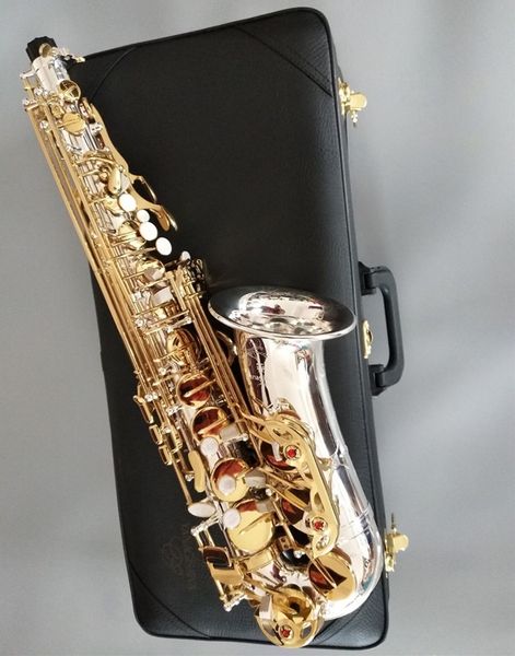 real picture brand new a-wo37 alto saxophone silver-plated gold key professional super play sax with case
real picture brand new a-wo37 alto saxophone silver-plated gold key professional super play sax with case