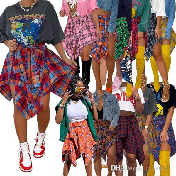 2022 fashion irregular plaid skirt designer womens shirt dresses tied sleeve shirts girls mini skirts, Black
2022 fashion irregular plaid skirt designer womens shirt dresses tied sleeve shirts girls mini skirts, Black