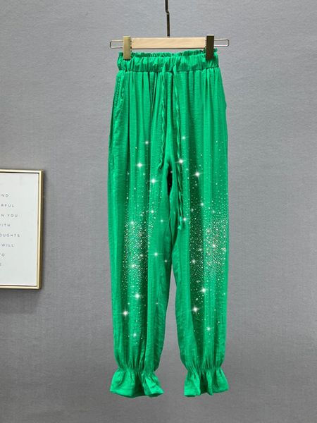 women's pants & capris rhinestone thin pink casual women 2022 summer high waist slimming anti-emptied chiffon harem cropped pantsw, Black;white
women's pants & capris rhinestone thin pink casual women 2022 summer high waist slimming anti-emptied chiffon harem cropped pantsw, Black;white