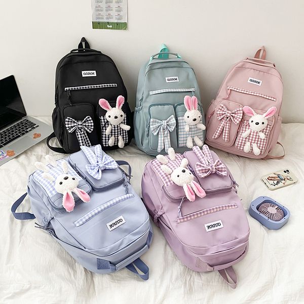 new cartoon school bag sweet and cute plaid backpack junior high schools girl ins style casual backpack
new cartoon school bag sweet and cute plaid backpack junior high schools girl ins style casual backpack